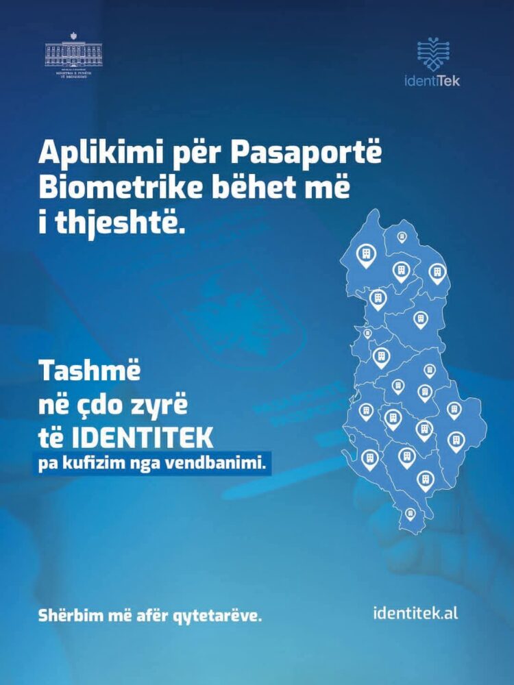 IdentiTek informon: Çdo ditë në çdo zyrë mund të rinovoni dokumentat e indentifikimit