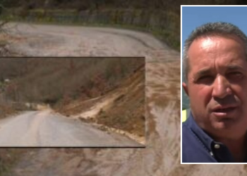 Dherat bllokojnë rrugën Burrel-Rrëshen, firma “Udha” e Arben Çelës mbush gropat me çakull