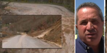 Dherat bllokojnë rrugën Burrel-Rrëshen, firma “Udha” e Arben Çelës mbush gropat me çakull