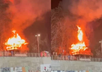 Zjarr i fuqishëm në Lungomare, lokali shkrumbohet – rrezik për pallatet përreth