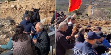 Shtohen përplasjet në Rrjoll! Banorët thyejnë makineritë e kompanisë dhe hedhin në kanal rojet e sigurisë