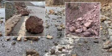 Dëmtohet edhe një tjetër rrugë, masivi i gurëve bllokon pjesërisht aksin Kukës-Bushtricë