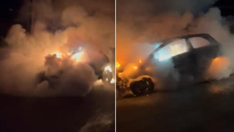 Zjarri shkrumbon makinën në Korçë, nis hetimi për ngjarjen