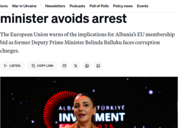Politico: Brukseli bën thirrje për drejtësi, ndërsa Rama shpëton nga arresti ish-zëvendëskryeministren