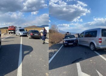 Lëndohen dy persona nga përplasja e dy automjeteve në rrugën Korçë–Ersekë