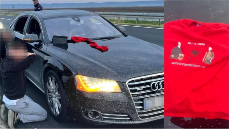 Çmendet milicia e Vuçiqit, arrestohen 4 të rinj nga Shqipëria për flamurin në makinë