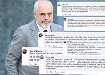 Qytetarët shpërthejnë ndaj Ramës tek faqja e tij për çmimet e larta, korrupsionin dhe shtypjen e mendimit të lirë