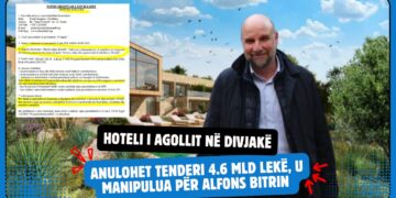 Hoteli i Agollit në Divjakë, anulohet tenderi 4.6 MLD lekë, u manipulua për Alfons Bitrin