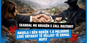 Skandal me rrugën e Zall Bastarit/ Anuela i bën qokën 1.8 miliardë lekë ortakut të vëllait të Ermal Nufit