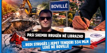 Pasi shembi rrugën në Librazhd, Redi Strugës i jepet tenderi 534 MLN lekë në Bovillë