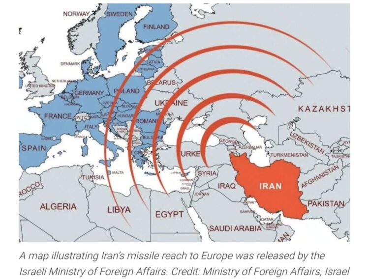 ‘Raketat e Iranit arrijnë deri në Athinë e Vjenë’, Ministria izraelite publikon hartën: Kapin të gjithë Ballkanin
