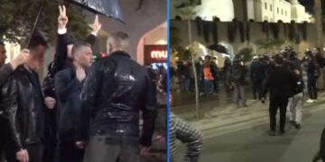 Protesta e PD zhvendoset te Parlamenti, policia përdor ujë me presion për shpërndarjen e turmës