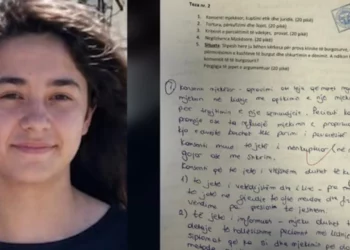 Humbi jetën në aksident së bashku me babanë e saj, pedagogu publikon provimin e fundit të studentes nga Lezha