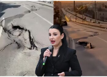 Vjedhje e hapur me fondet publike, pas një viti shembet rruga në Shkozë