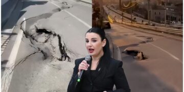 Vjedhje e hapur me fondet publike, pas një viti shembet rruga në Shkozë