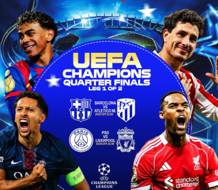 Tjetër mbrëmje ‘zjarri’ në Champions, PSG–Liverpool dhe ‘derbi’ spanjoll Barcelona–Atletico ndezin çerekfinalet