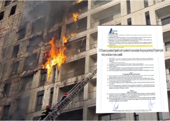 “25 vite garanci”/ “Arlis” e hedh përgjegjësinë për fasadën e djegur të pallatit tek prodhuesi i paneleve