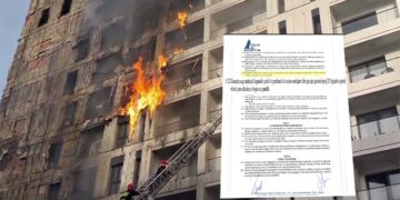 “25 vite garanci”/ “Arlis” e hedh përgjegjësinë për fasadën e djegur të pallatit tek prodhuesi i paneleve