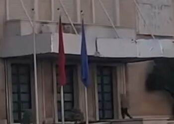 Çfarë ndodhi? Qytetari përplas makinën në shkallët e Kryeministrisë dhe shkelmon derën e godinës