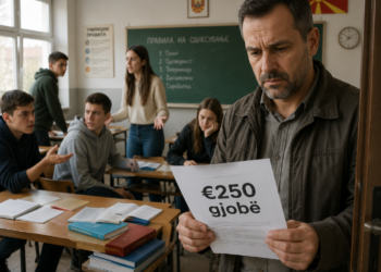 Maqedoni e Veriut, vendoset 250 Euro gjobë për prindërit e fëmijëve që dhunojnë në shkolla