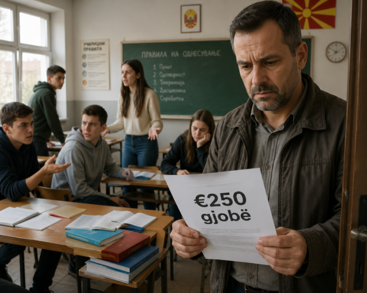 Maqedoni e Veriut, vendoset 250 Euro gjobë për prindërit e fëmijëve që dhunojnë në shkolla