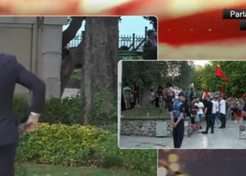 Rama dhe deputetët socialistë, dalin nga pas Kuvendit nga frika protestuesve