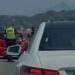Përplasje e trefishtë në autostradën Durrës–Tiranë, lëndohen dy persona