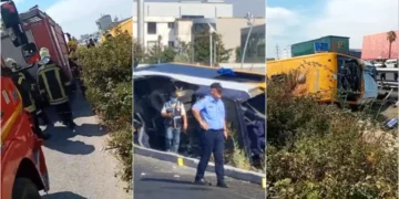 Aksidenti me dy viktima në autostradë, dyshohet se i ra infarkt shoferit të autobusit të linjës Berat-Tiranë, plagosen 17 persona