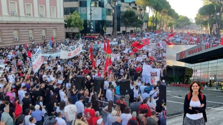 Eurodeputetja italiane mbërrin në Tiranë: Do jem në protestën e sotme kundër qeverisë
