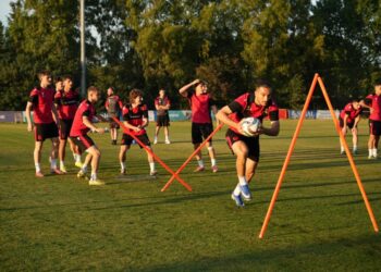 Miqësoret e qershorit ndaj Sllovenisë dhe Italisë, Kombëtarja U-21 vijon përgatitjet në Durrës