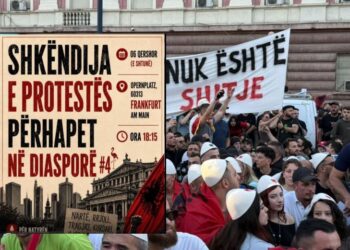 “Shqipëria është e shqiptarëve!” Protestat kundër qeverisë pëhapen edhe në diasporë, pas Berlinit do të mbahet miting edhe në Frankfurt