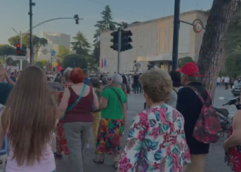 Protesta, atraksion turistik/ Grupi i francezëve i bashkohet tubimit para Kryeministrisë
