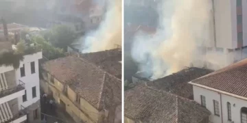 Zjarr në qendër të Durrësit, objekti në konflikt gjyqësor me kishën katolike