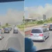 Bie zjarr në Koxhas të Shijakut, tymi i zi mbulon autostradën Durrës-Tiranë