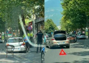 Aksident në qendër të Tiranës, dy mjetet përplasen me njëra-tjetrën