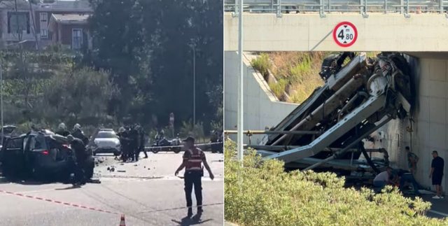 Rëndohet bilanci i viktimave, dy të vdekur dhe një i plagosur. Betonierja u përplas me ‘Audi-n’ dhe ra nga lartësia