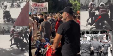 U arrestua dje nga policia se protestoi, shqiptarët dhurojnë mbi 115 mijë € për babain e djalit të paralizuar