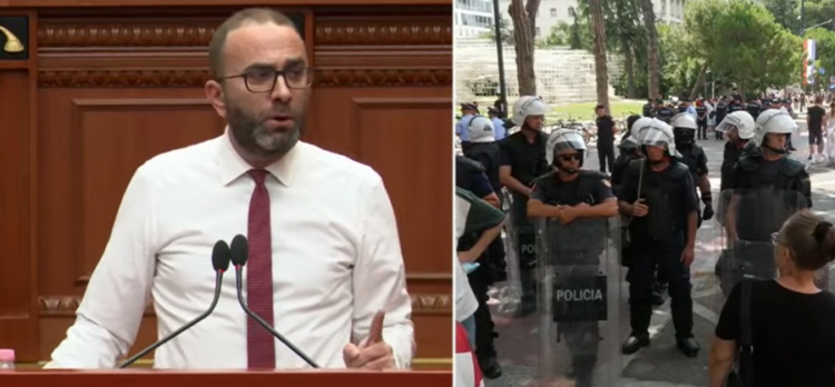 “Të ndalet dhuna e policisë ndaj protestuesve”,  Bardhi-Ballës: Ke frikë mos bësh me vezë kostumin e shtrenjtë