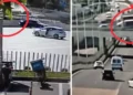 (VIDEO) Pamjet e momentit të aksidentit, betonierja futet me shpejtësi në rrethrrotullim, përplas Audi-n dhe bie nga lartësia