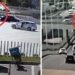 (VIDEO) Pamjet e momentit të aksidentit, betonierja futet me shpejtësi në rrethrrotullim, përplas Audi-n dhe bie nga lartësia