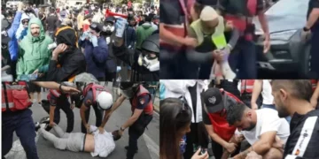 U shoqëruan nga policia gjatë protestës, lirohen organizatori Arben Kola dhe disa protestues