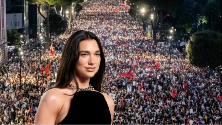 “BBC” i kushton vëmendje protestave në Tiranë, përmend mbështetjen e Dua Lipës: Frymëzuese!