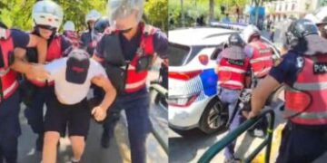 Tensione te protesta, policia shoqëron me forcë aktivistin Edison Lika