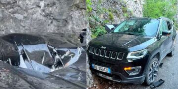 Shmanget tragjedia, guri gjigant bie mbi makinën e turistëve në rrugën e Thethit