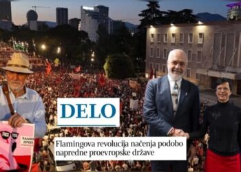 Lubonja për median e madhe sllovene: Flamingot’ i rrëzuan fasadën kryeministrit! Marta Kos s’i dëgjon protestuesit