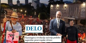 Lubonja për median e madhe sllovene: Flamingot’ i rrëzuan fasadën kryeministrit! Marta Kos s’i dëgjon protestuesit