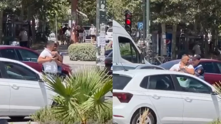 Aksident në rrugën e Skelës në Vlorë, drejtuesit e mjeteve përfshihen në konflikt fizik