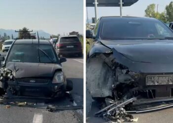 Përplasje e trefishtë në rrugën Lezhë-Laç, plagoset një person