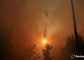 Zjarri në Krujë drejt shuarjes, dy helikopterë ndërhyjnë nga ajri