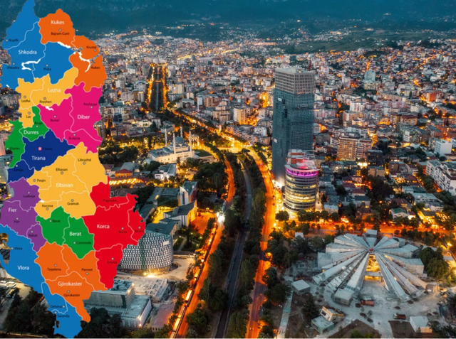 Harta e re/ 57% e territorit të bashkive i pabanuar, popullsia në pak qytete